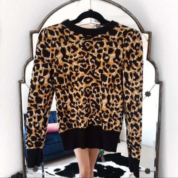 Who What Wear Leopard Print Sweater L - Picture 1 of 5